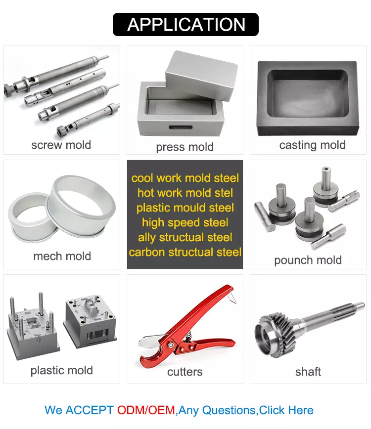 Plastic Raw Material Steel 1.2738 Steel Round Bars Steel Mold For Plastic Inject